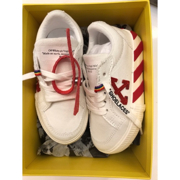 OFF WHITE KIDS LOW -TOP CANVAS SNEAKERS - Picture 3 of 6